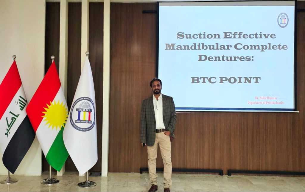 CDE Lecture 3- Dr. Zakir Hussain Presents on Advanced Mandibular Denture Stability