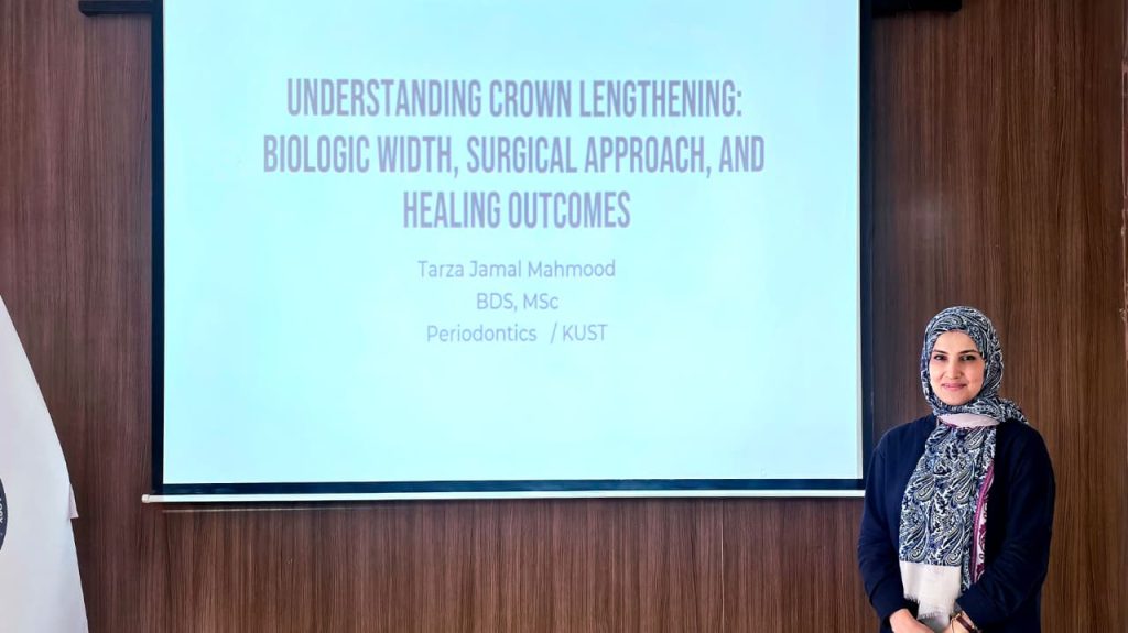 CDE Lecture 8- Dr. Tarza Jamal Mahmood Presents on Understanding Crown Lengthening: Biologic Width, Surgical Approach, and Healing Outcomes